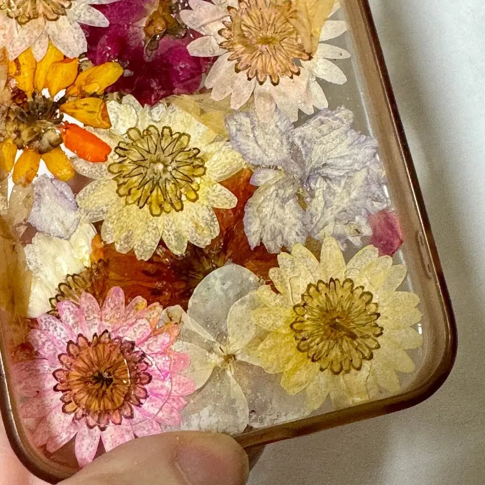 GENUINE FLOWERS iPhone 12 Floral Case! Finger ring built-in HIGH QUALITY